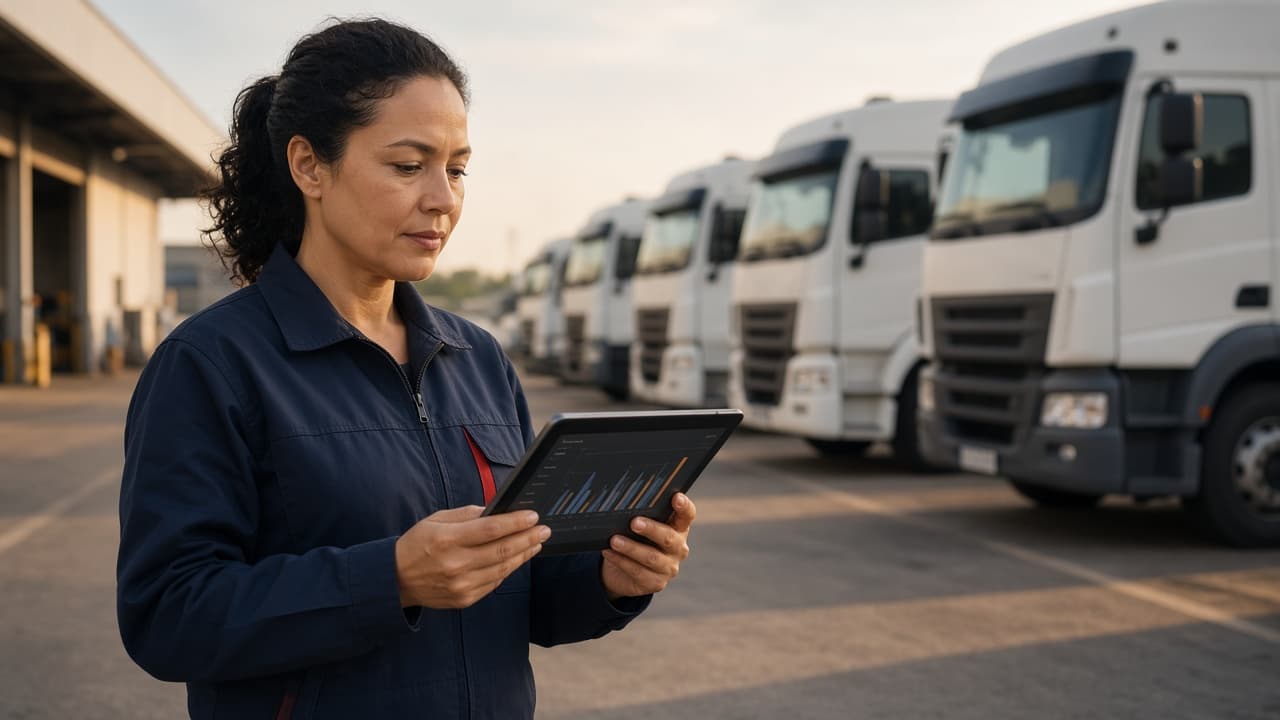 Gestora de frota acompanha no tablet o consumo de diesel e ARLA 32 dos caminhões no pátio
