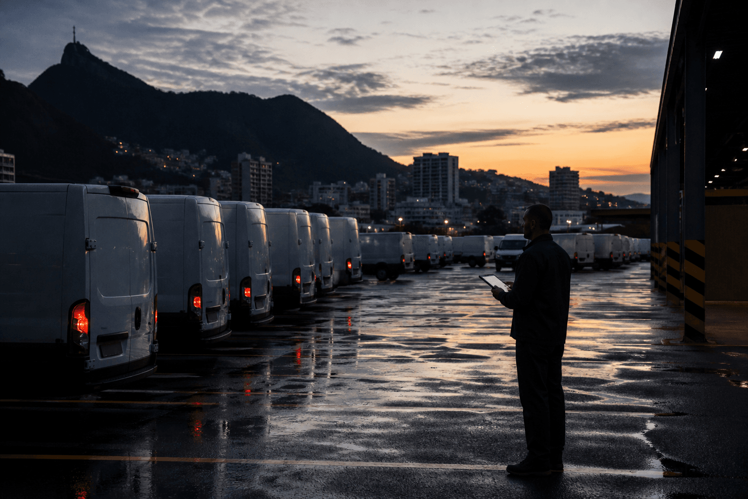 Roteirizador de entregas com sequência de paradas no mapa e janelas de horário